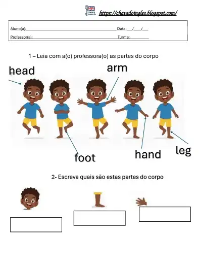 Atividades de Inglês para 2º Ano - 10 Atividades para Imprimir